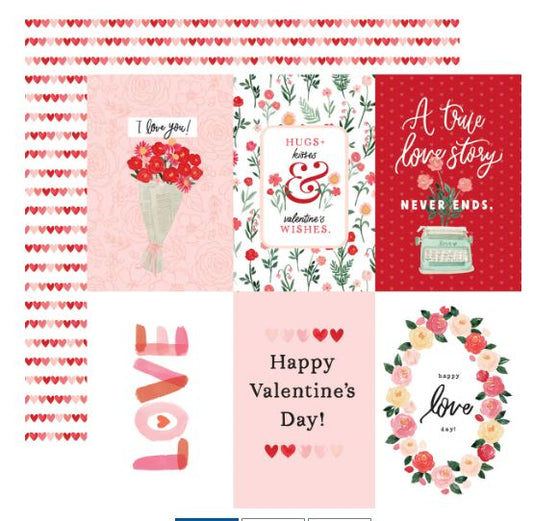 My valentine 6 X 4 Journaling Cards