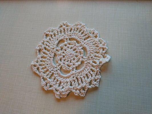 Natural 4" Round Crochet Doily