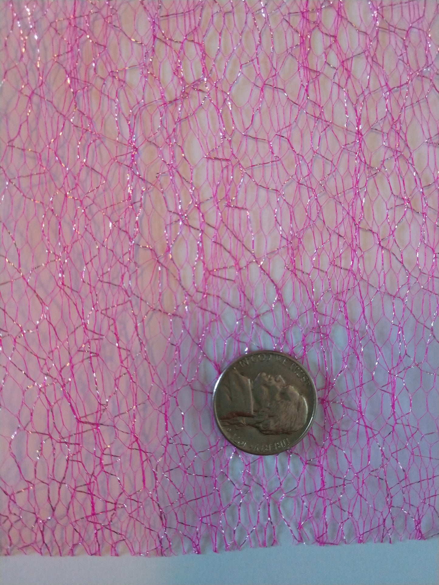 Fuchsia Metallic Net Webbing
