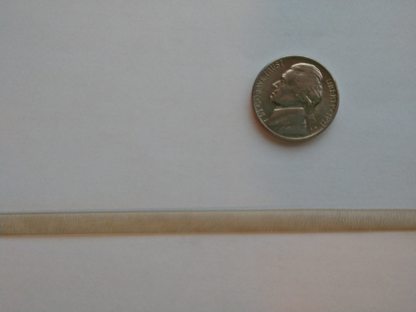Tan 1/4" Sheer Organza