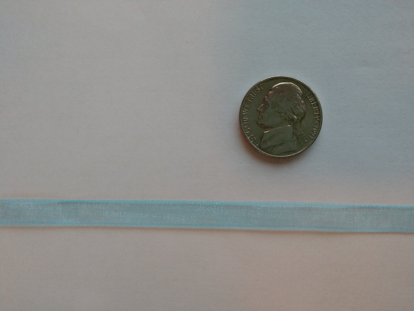 Lt Blue 1/4" Sheer Organza