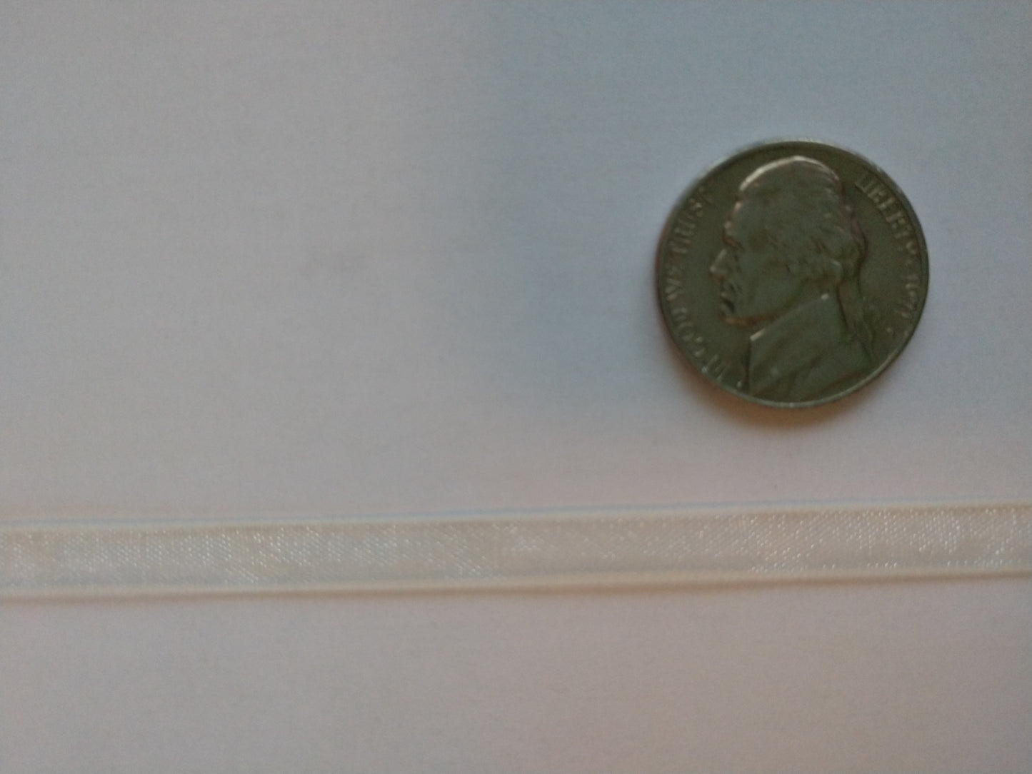Antique White 1/4" Sheer Organza