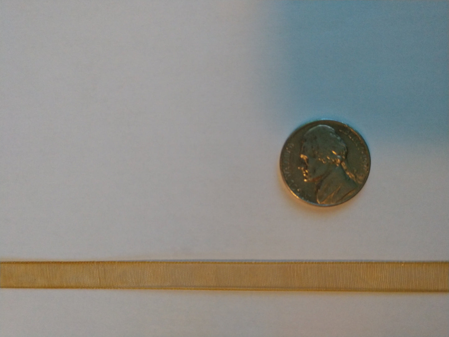 Old Gold 1/4" Sheer Organza