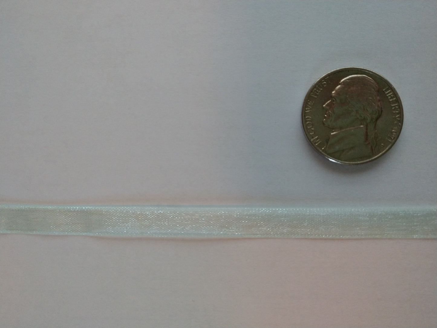 Mint 1/4" Sheer Organza