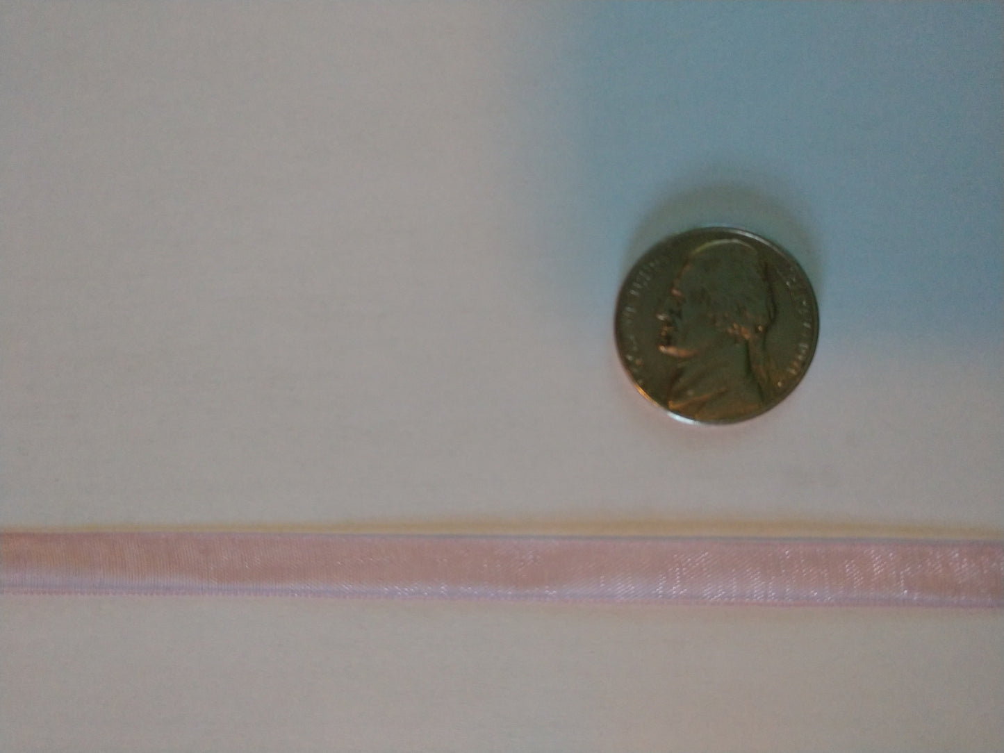 Rosy Mauve 1/4" Sheer Organza