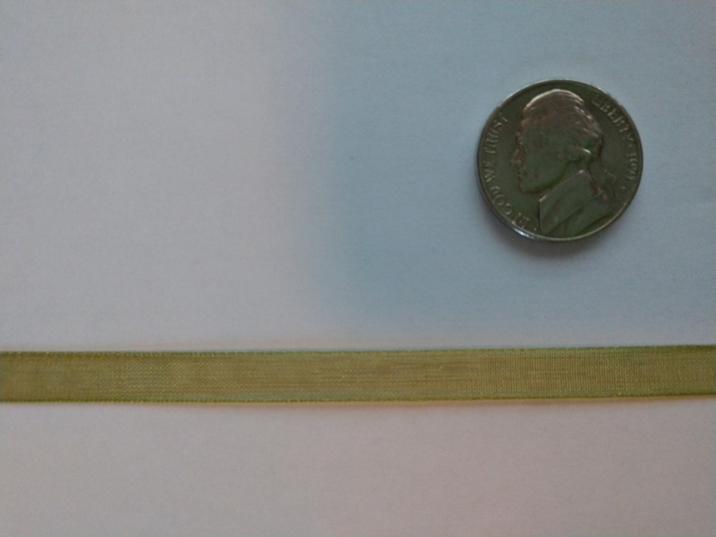 Moss 1/4" Sheer Organza