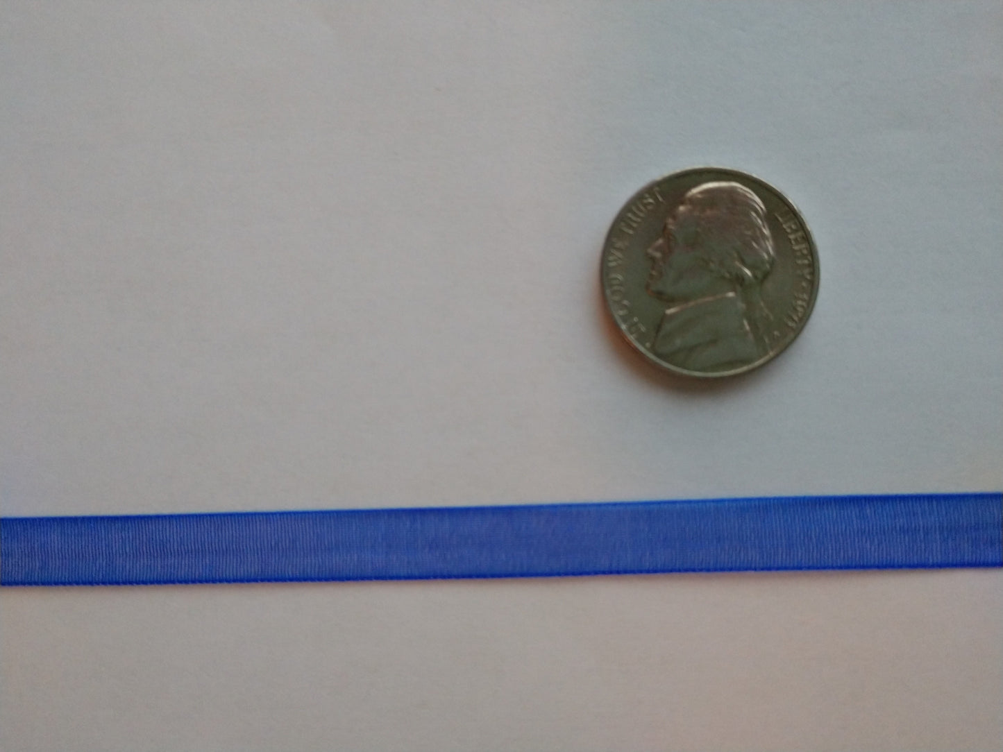 Royal Blue 1/4" Sheer Organza
