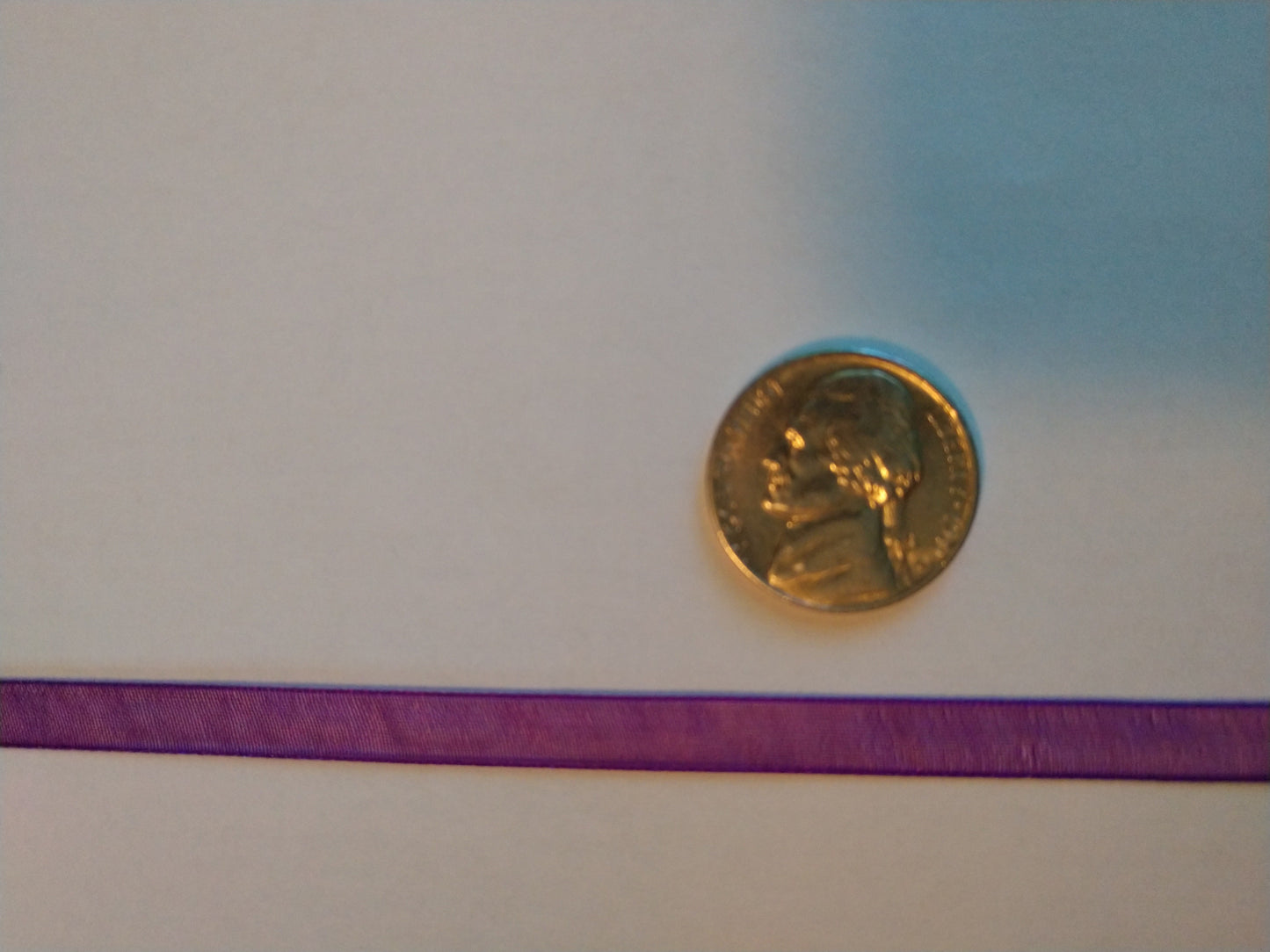 Purple 1/4" Sheer Organza