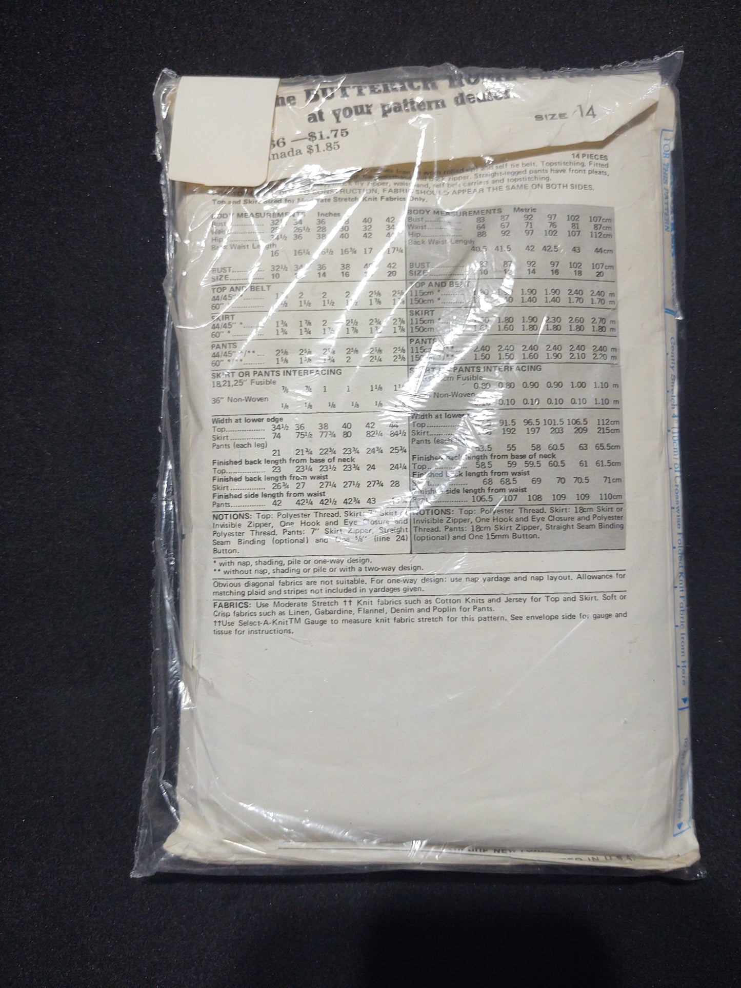 Butterick Pattern 5566