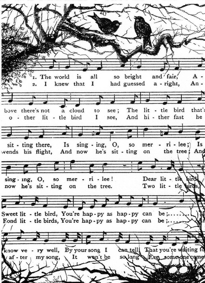 Singing Merrily Rubber Stamp