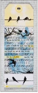 Singing Merrily Rubber Stamp