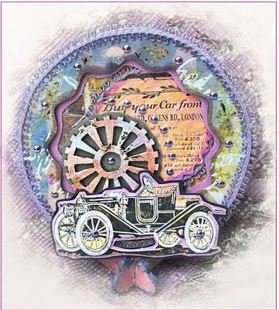 Vintage Vehicle Rubber Stamp
