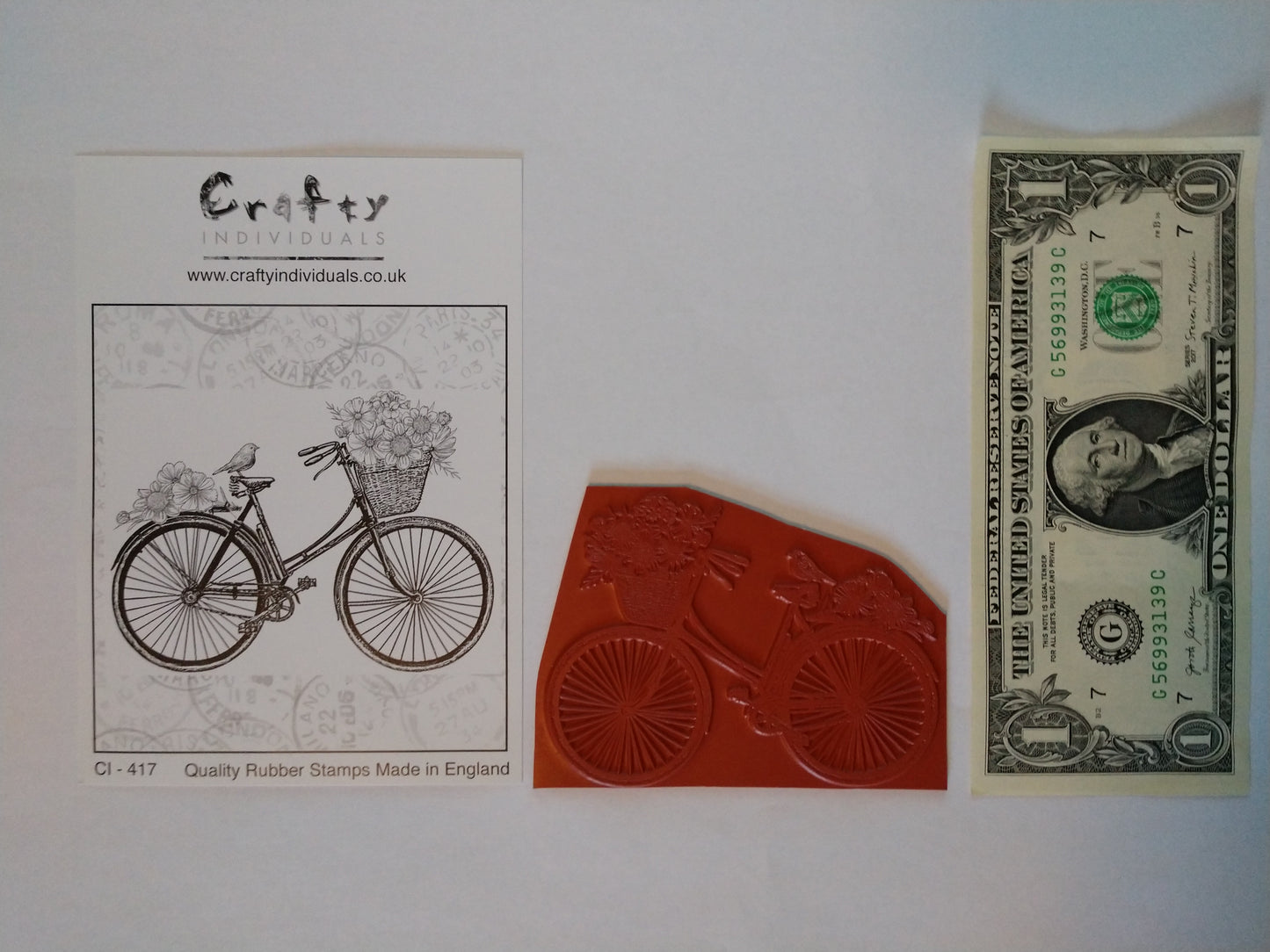Spring BicycleRubber Stamp