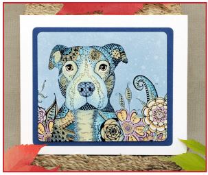 Happy Dog Rubber Stamp