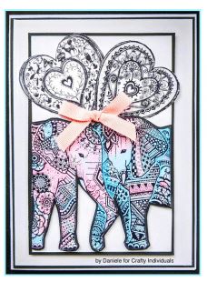Happy Elephants Rubber Stamp