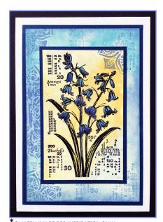 Counting Bluebells Rubber Stamp