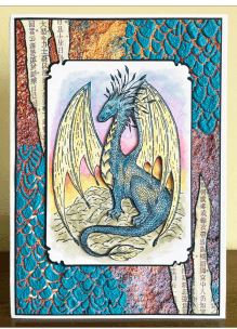 Gentle Dragon Rubber Stamp