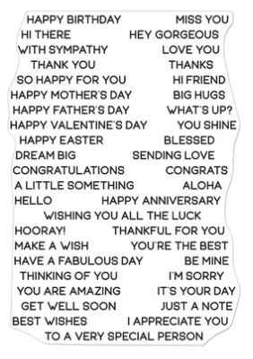 Everyday Sentiment Strips, Clear stamp
