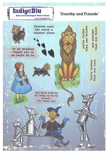 Dorothy and Friends Red Rubber Stamp Set