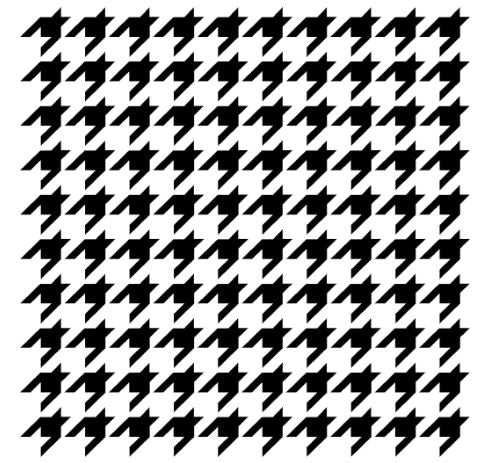 HOUNDS TOOTH, Stencil (6X6 INCH)