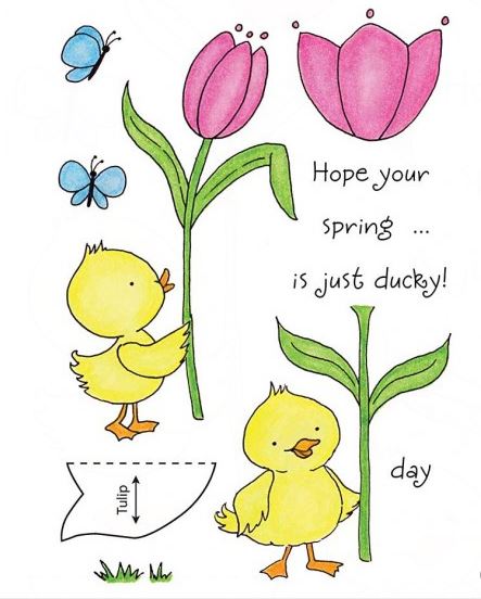 Tulip Duck HoneyPOP clear stamp set