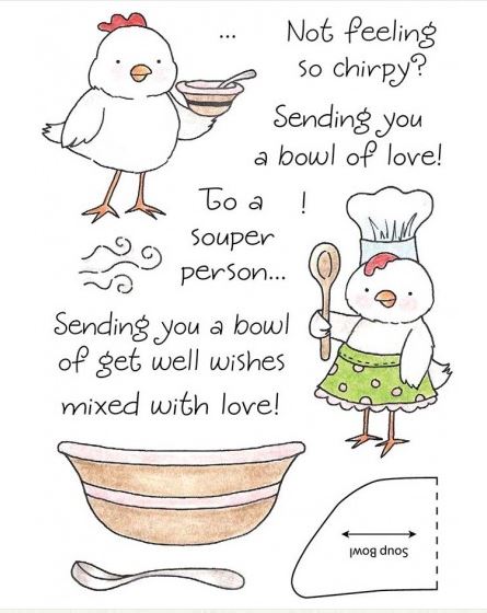 Chicken Soup HoneyPOP clear stamp set