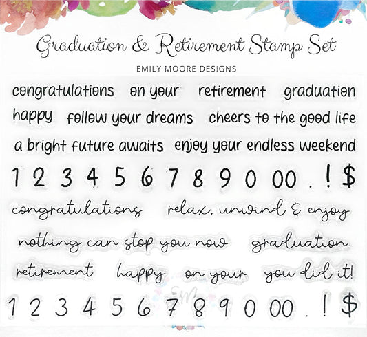 Graduation & Retirement Stamp set