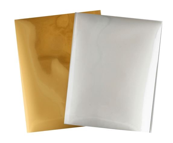 Metallic Transfer Foil Sheets Small Gold/Silver