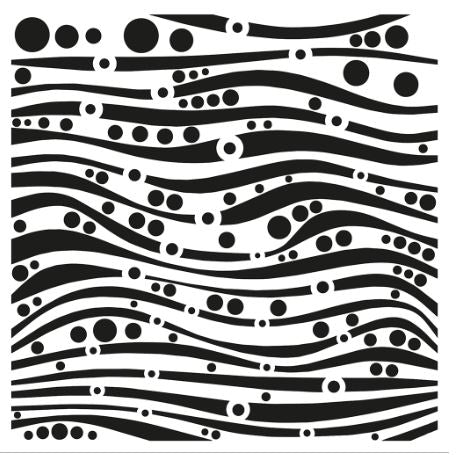 SPOTTY LINES, Stencil (6X6 INCH)
