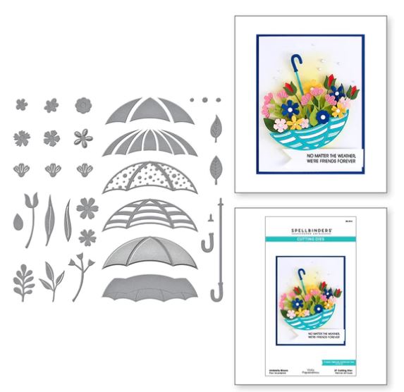 UMBRELLA BLOOM ETCHED DIES
