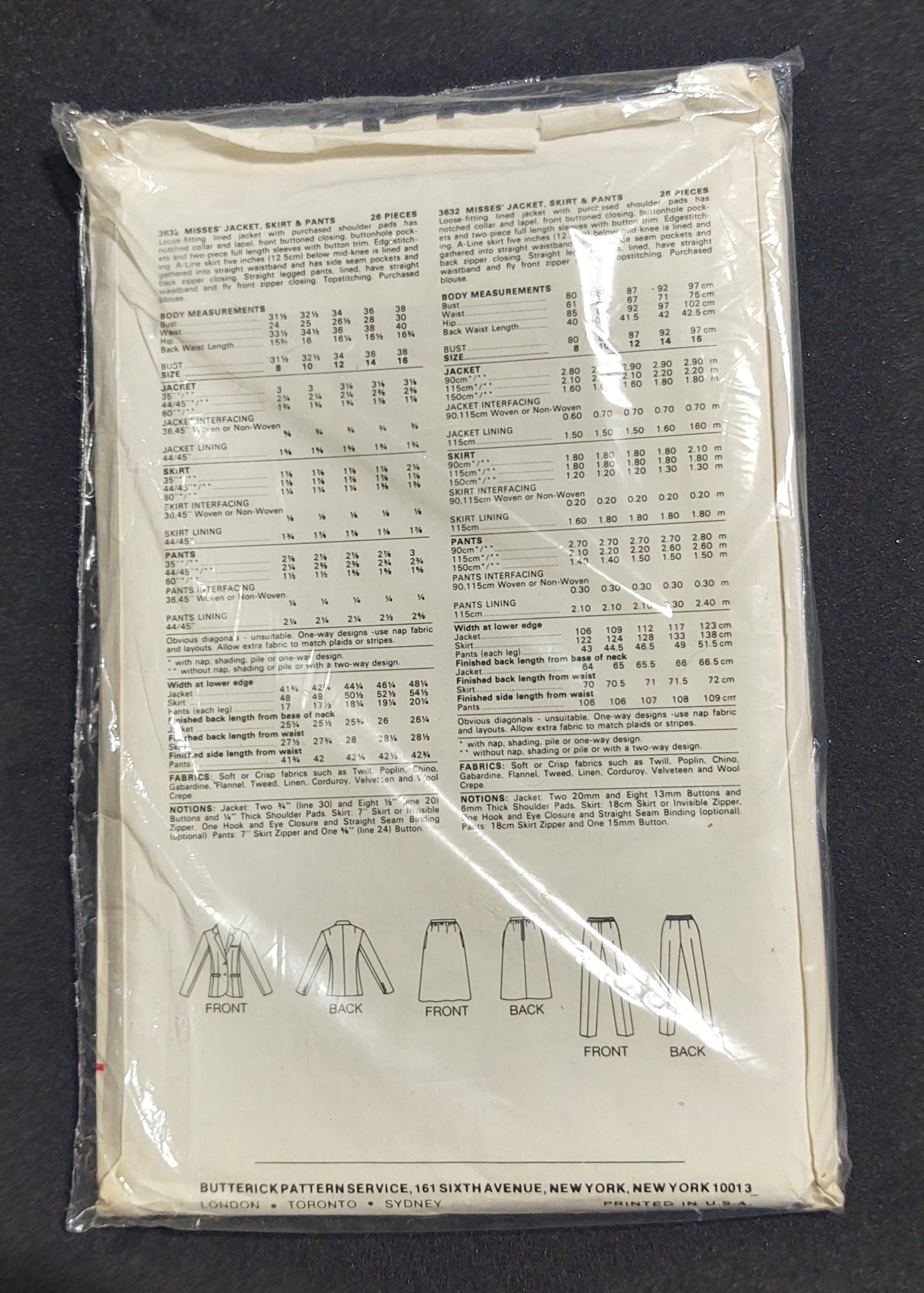 Butterick Pattern 3632