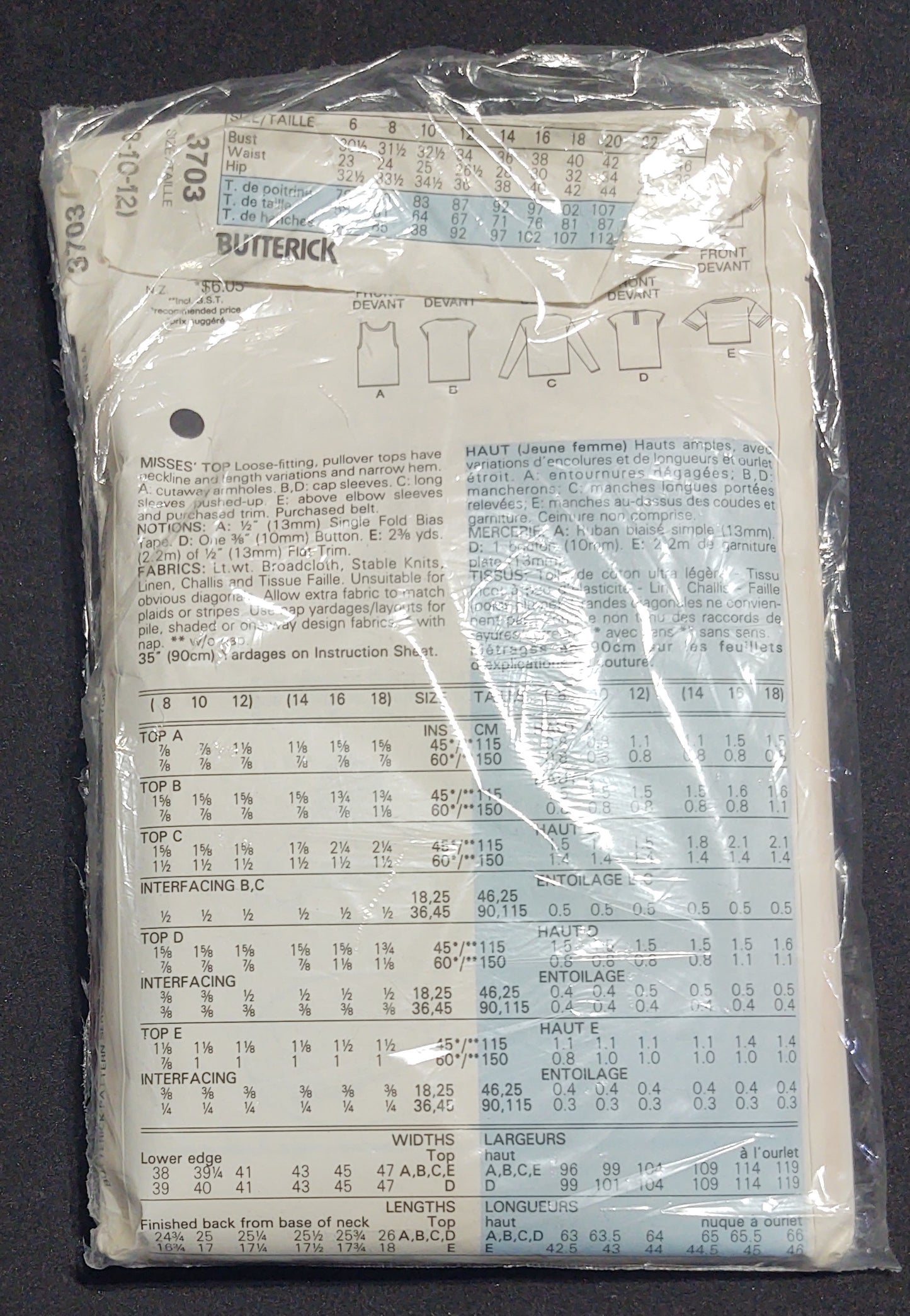 Butterick Pattern 3703
