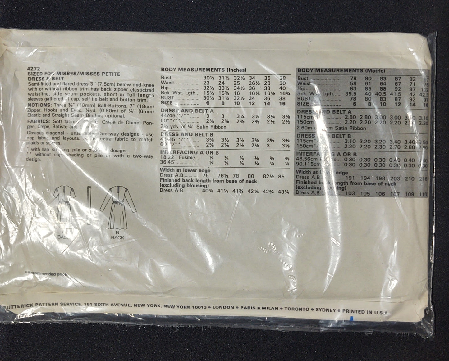 Butterick Pattern 4272