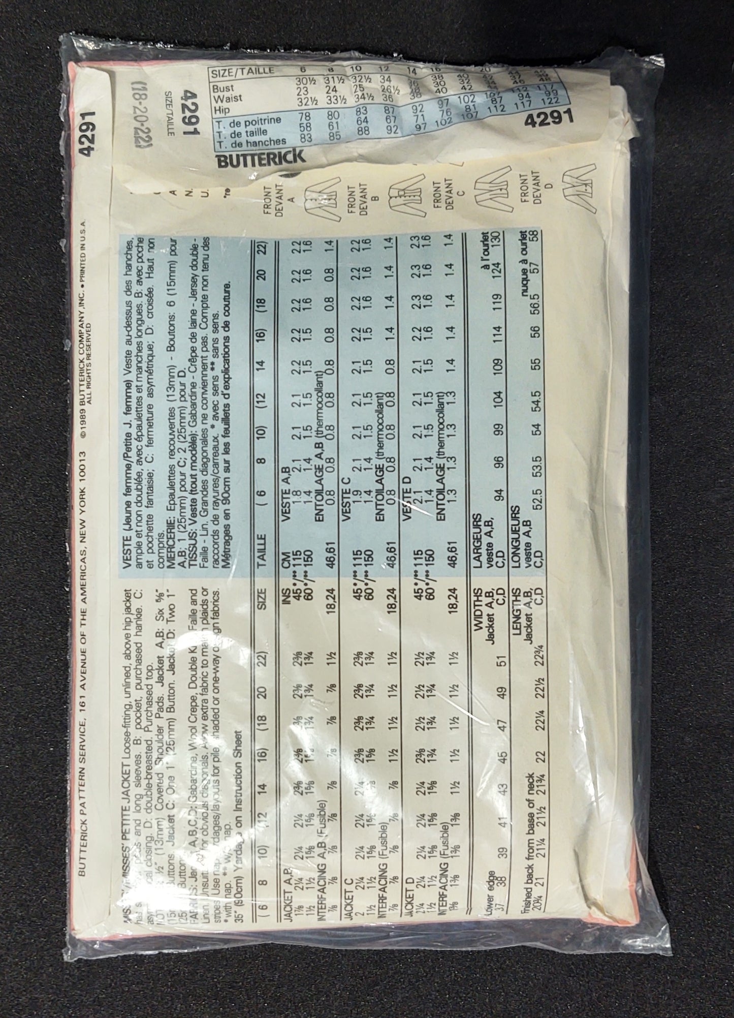 Butterick Pattern 4291