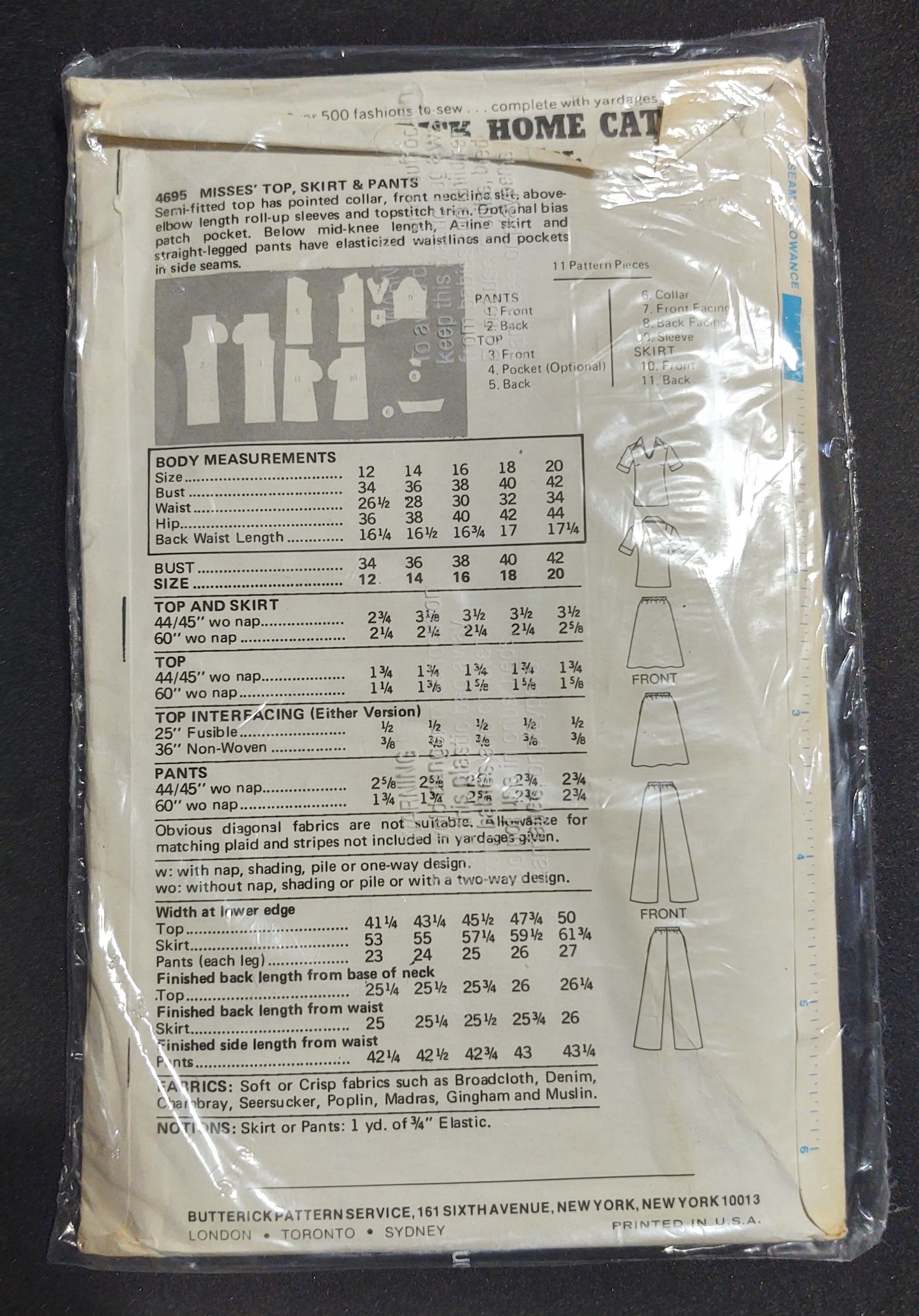 Butterick Pattern 4695