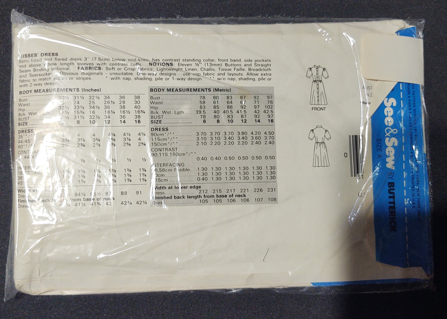 Butterick Pattern 5183