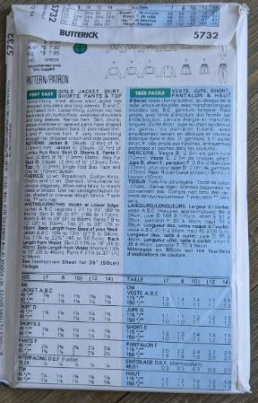 Butterick Pattern 5732