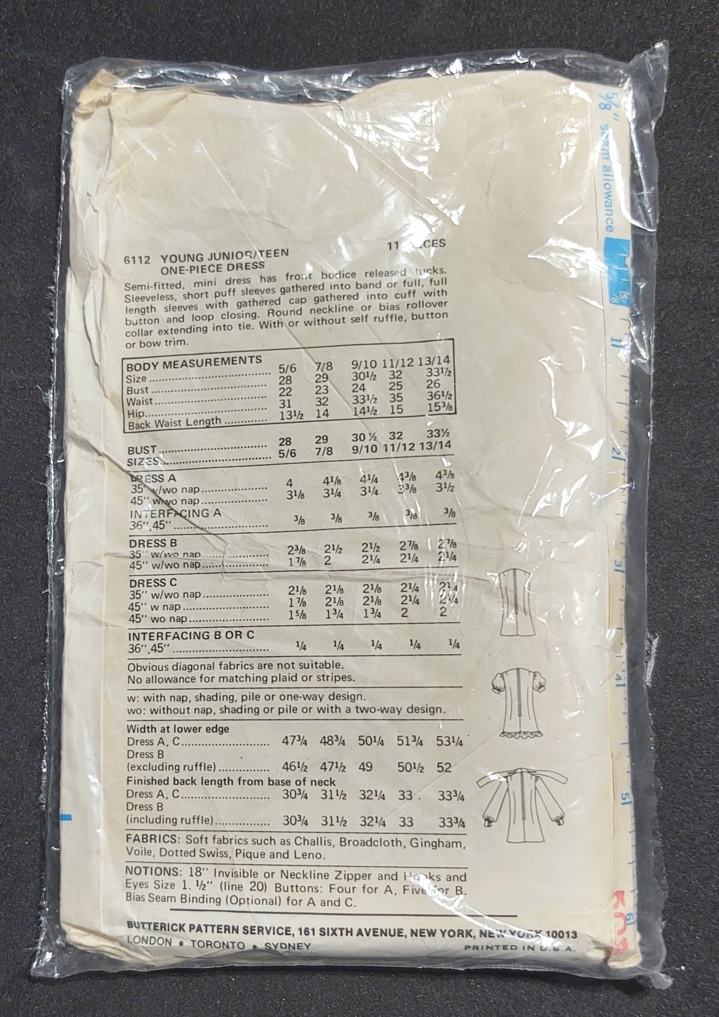 Butterick Pattern 6112