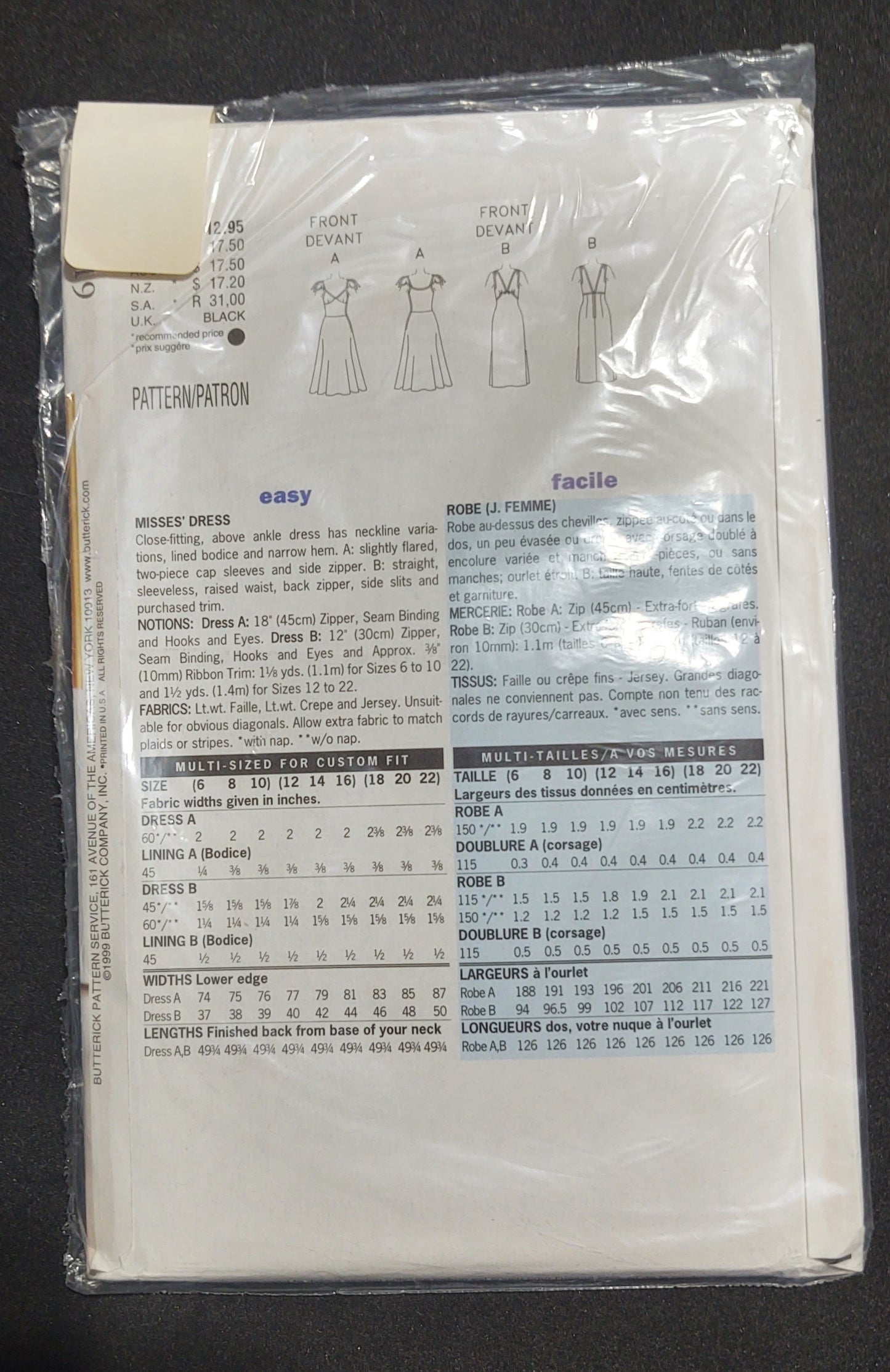 Butterick Pattern 6158