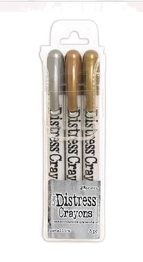 Metallics Distress Crayon Set
