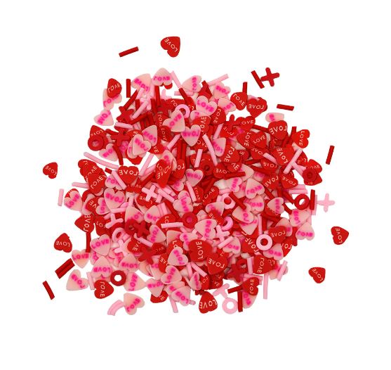 Love & Kisses Polymer Clay Embellishments