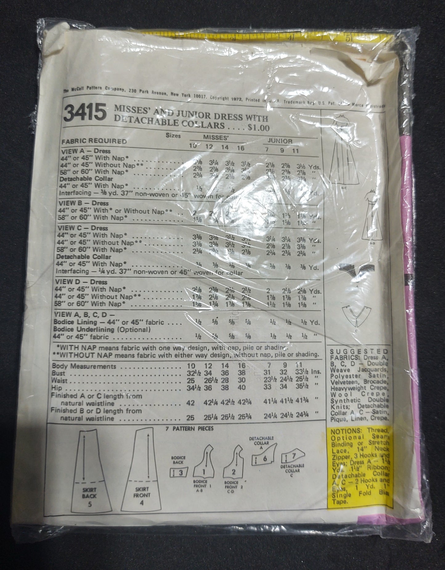 McCall's Pattern 3415