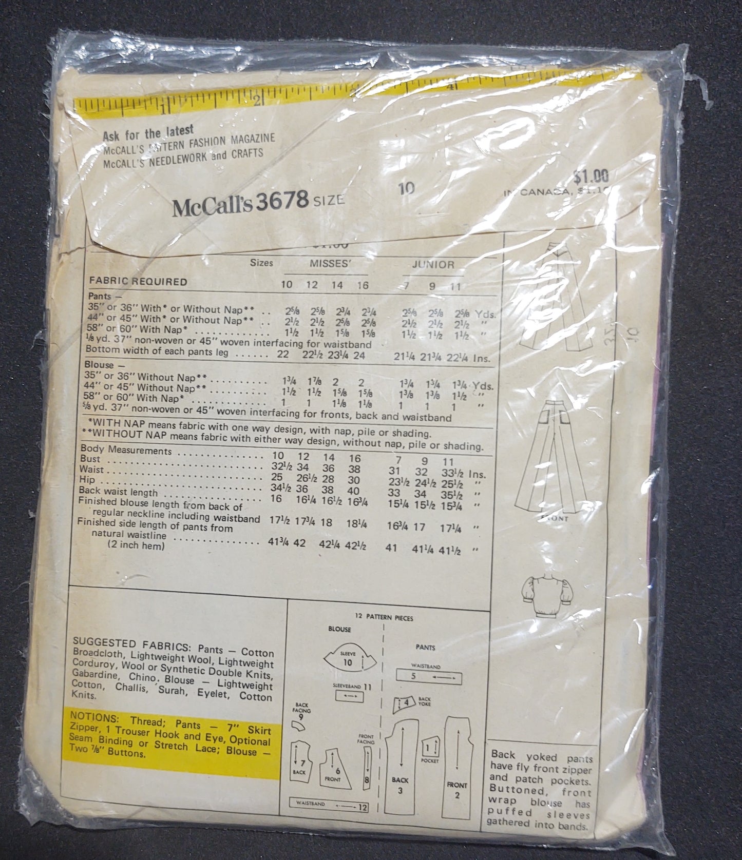 McCall's Pattern 3678