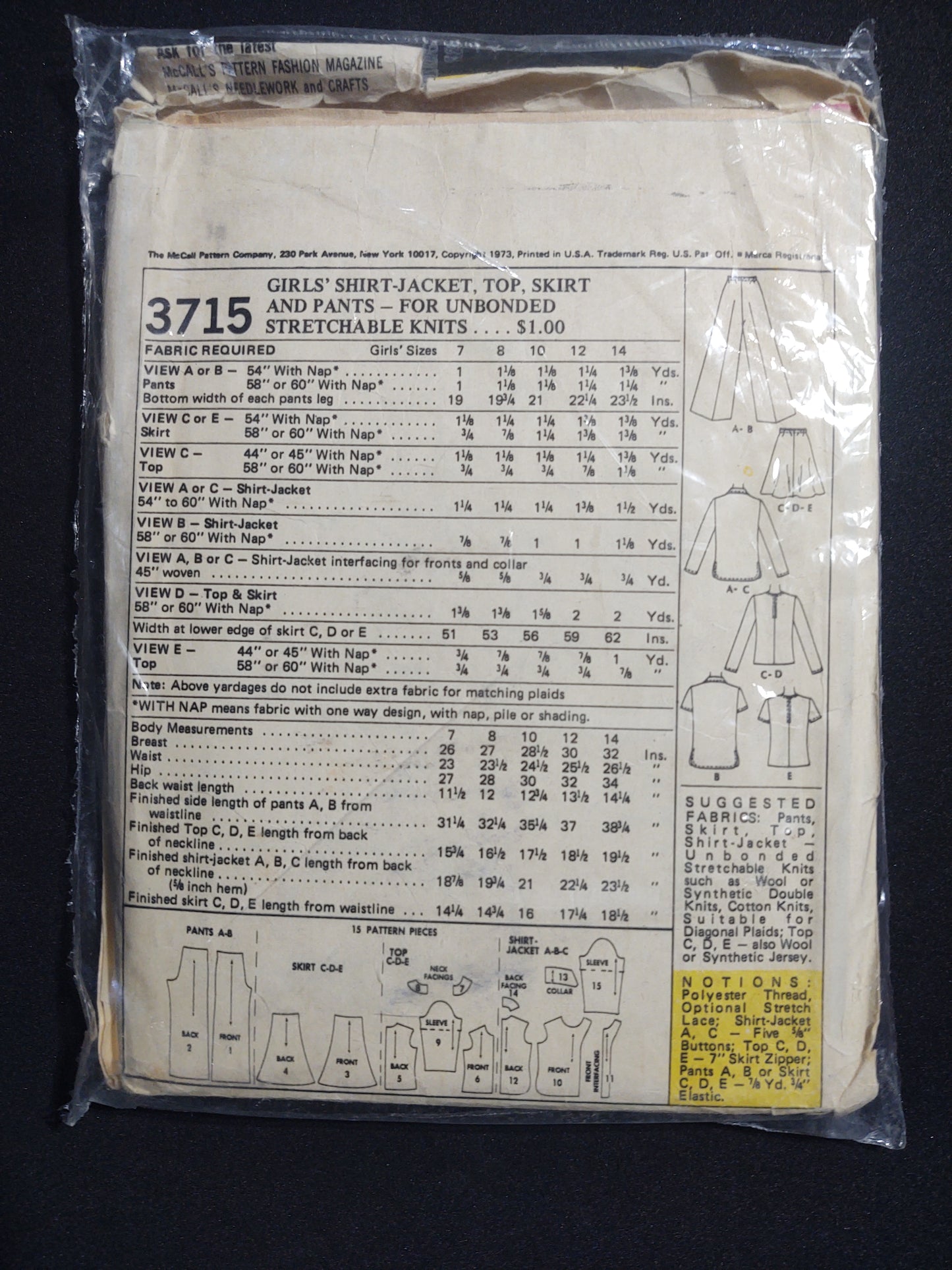 McCall's Pattern 3715