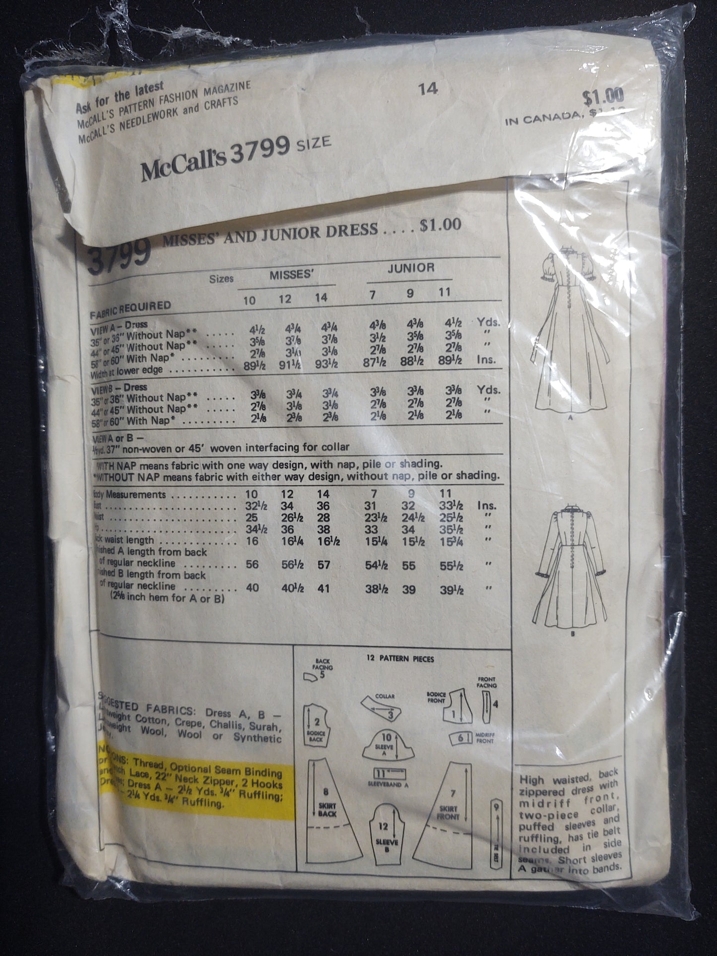 McCall's Pattern 3799