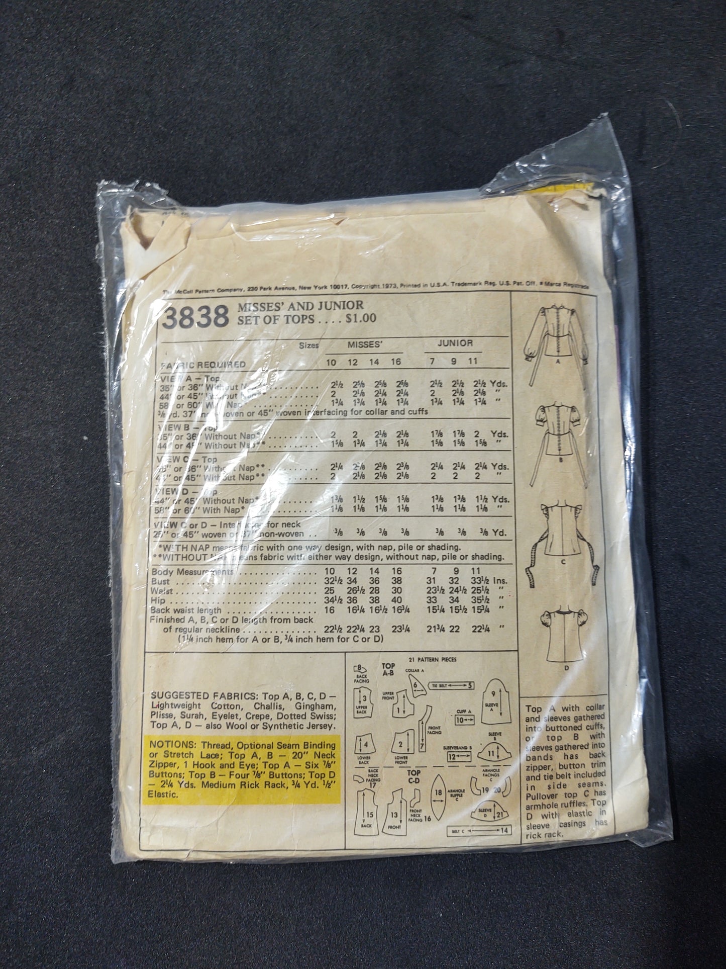 McCall's Pattern 3838