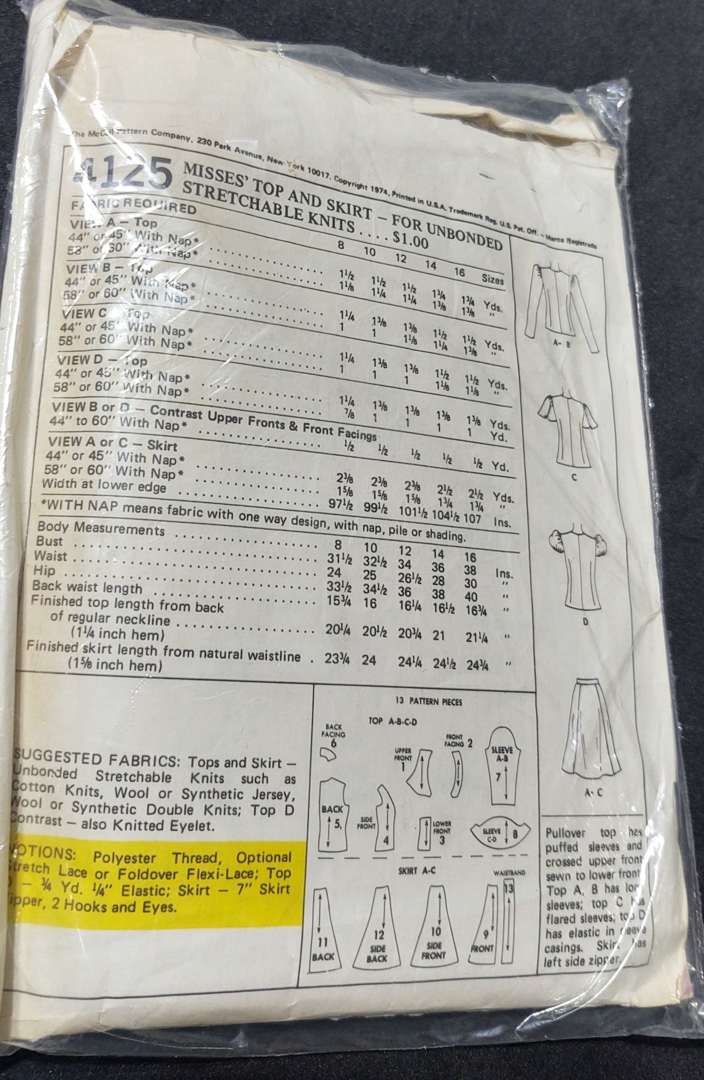 McCall's Pattern 4125