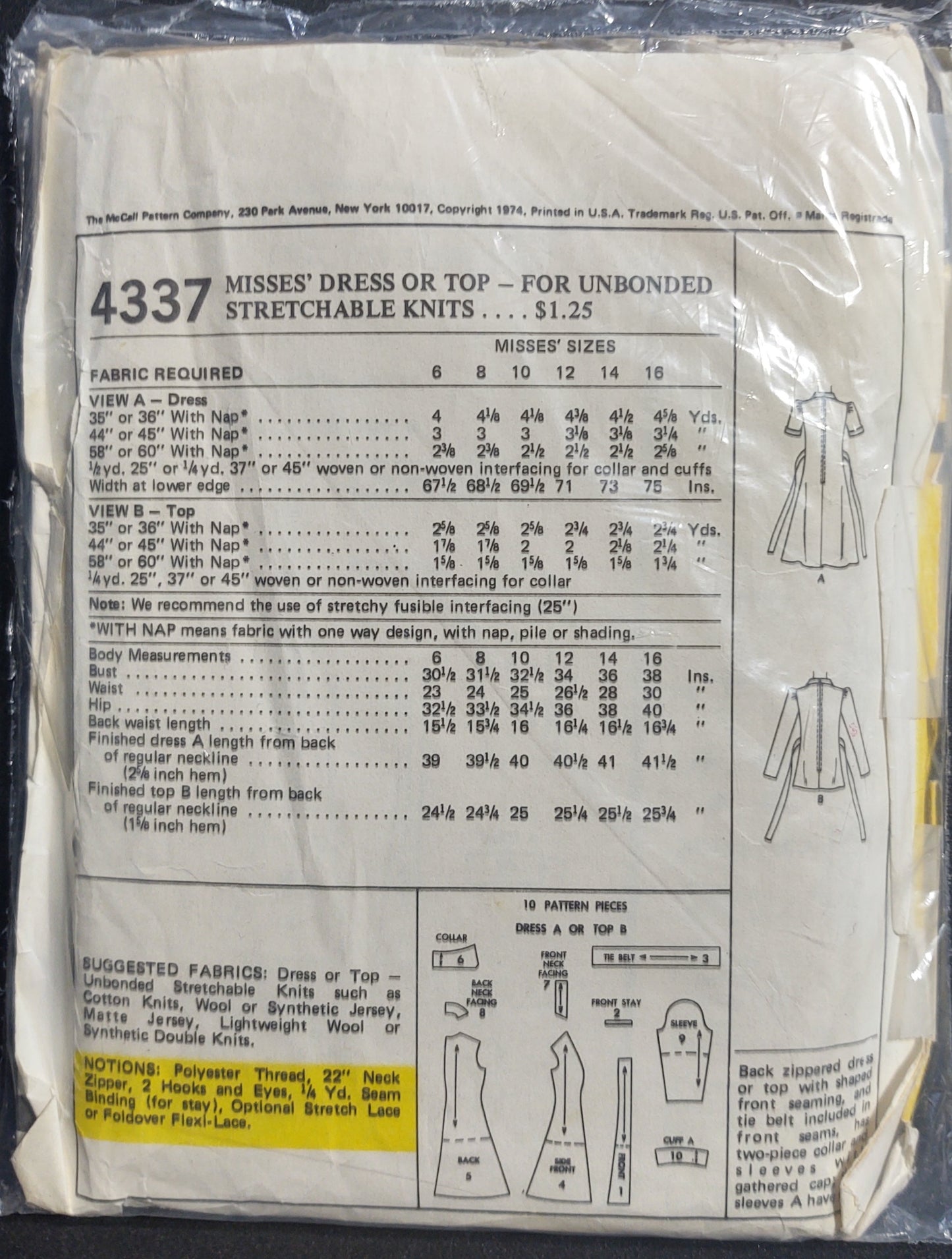 McCall's Pattern 4337