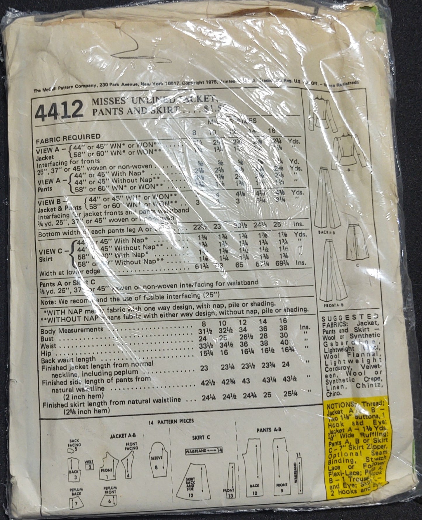 McCall's Pattern 4412