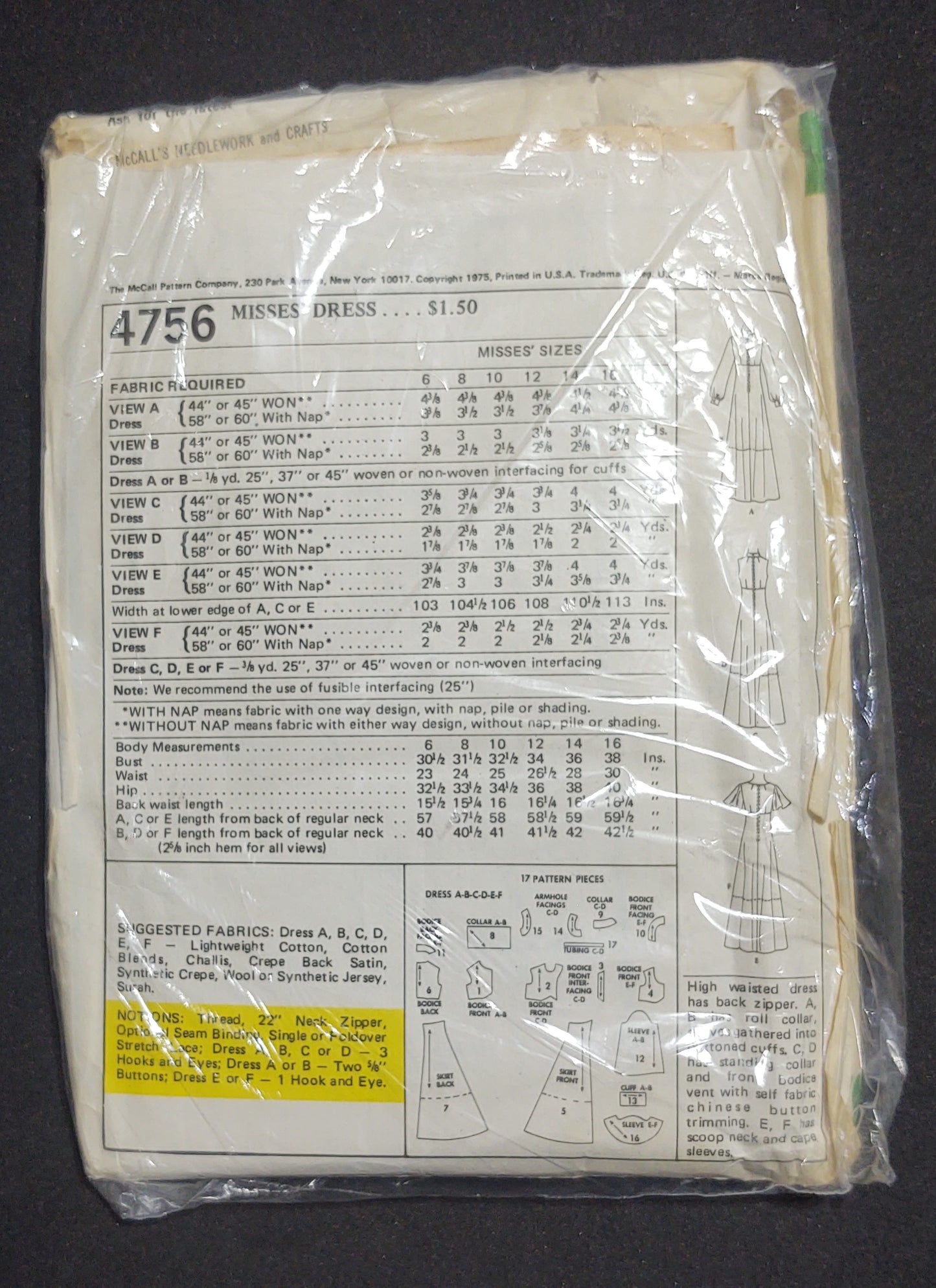 McCall's Pattern 4756